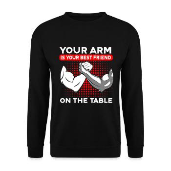 Arm Wrestling Armwrestling Arm Wrestler - Unisex Sweatshirt - black - Front - Alina (178cm) & Michal (187cm)