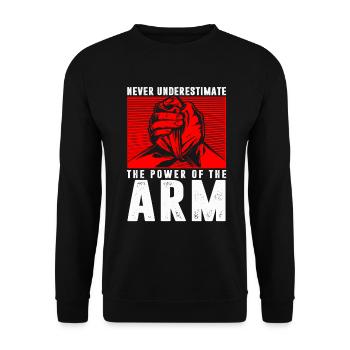 Arm Wrestling Armwrestling Arm Wrestler - Unisex Sweatshirt - black - Front - Alina (178cm) & Michal (187cm)