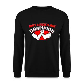 Arm Wrestling Armwrestling Arm Wrestler - Unisex Sweatshirt - black - Front - Alina (178cm) & Michal (187cm)