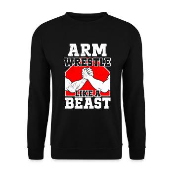Arm Wrestling Armwrestling Arm Wrestler - Unisex Sweatshirt - black - Front - Alina (178cm) & Michal (187cm)