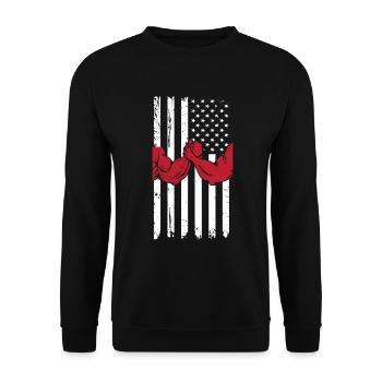 Arm Wrestling Armwrestling Arm Wrestler - Unisex Sweatshirt - black - Front - Alina (178cm) & Michal (187cm)