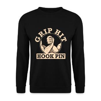 Arm Wrestling Armwrestling Arm Wrestler - Unisex Sweatshirt - black - Front - Alina (178cm) & Michal (187cm)