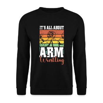 Arm Wrestling Armwrestling Arm Wrestler - Unisex Sweatshirt - black - Front - Alina (178cm) & Michal (187cm)