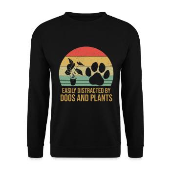 Plants, Dog Lover, Garden Gardener, Gardener - Unisex Sweatshirt - black - Front - Alina (178cm) & Michal (187cm)