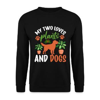 Plants, Dog Lover, Garden Gardener, Gardener - Unisex Sweatshirt - black - Front - Alina (178cm) & Michal (187cm)