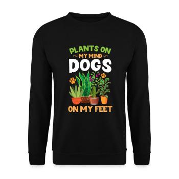 Plants, Dog Lover, Garden Gardener, Gardener - Unisex Sweatshirt - black - Front - Alina (178cm) & Michal (187cm)