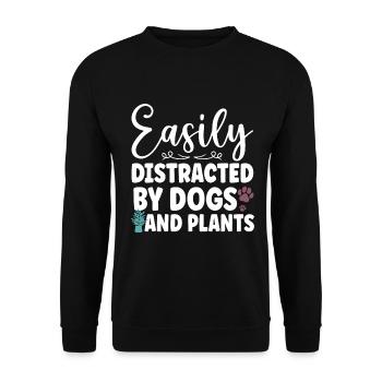 Plants, Dog Lover, Garden Gardener, Gardener - Unisex Sweatshirt - black - Front - Alina (178cm) & Michal (187cm)