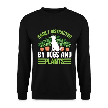 Plants, Dog Lover, Garden Gardener, Gardener - Unisex Sweatshirt - black - Front - Alina (178cm) & Michal (187cm)