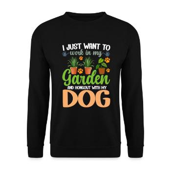 Plants, Dog Lover, Garden Gardener, Gardener - Unisex Sweatshirt - black - Front - Alina (178cm) & Michal (187cm)