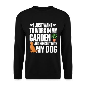 Plants, Dog Lover, Garden Gardener, Gardener - Unisex Sweatshirt - black - Front - Alina (178cm) & Michal (187cm)