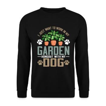 Plants, Dog Lover, Garden Gardener, Gardener - Unisex Sweatshirt - black - Front - Alina (178cm) & Michal (187cm)
