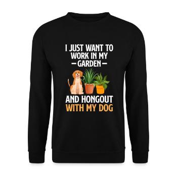 Plants, Dog Lover, Garden Gardener, Gardener - Unisex Sweatshirt - black - Front - Alina (178cm) & Michal (187cm)