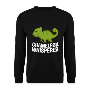 Caméléon Reptile Gardien de Zoo lézard Safari - Sweat-shirt Unisexe - noir - Devant - Alina (178cm) & Michal (187cm)