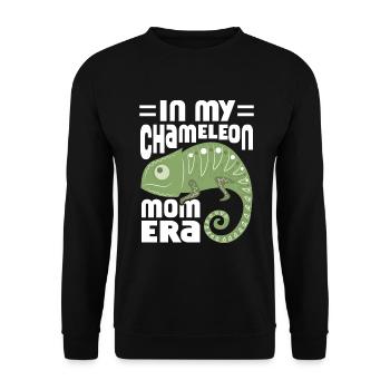 Caméléon Reptile Gardien de Zoo lézard Safari - Sweat-shirt Unisexe - noir - Devant - Alina (178cm) & Michal (187cm)