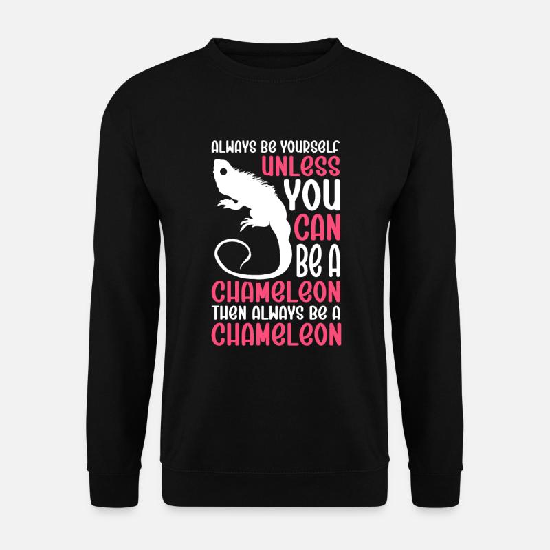 Chamäleon Reptile Zoo Keeper Echsensafari - Unisex Pullover - Schwarz