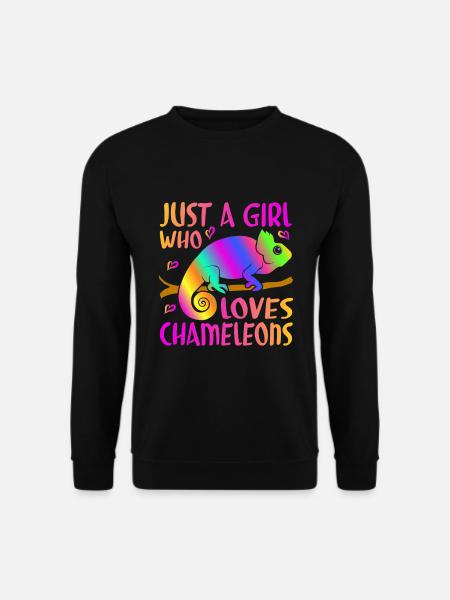 Chamäleon Reptile Zoo Keeper Echsensafari - Unisex Pullover - Schwarz