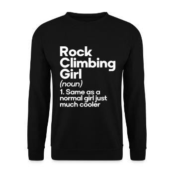 Grimpeur Escalade Montagne - Sweat-shirt Unisexe - noir - Devant - Alina (178cm) & Michal (187cm)