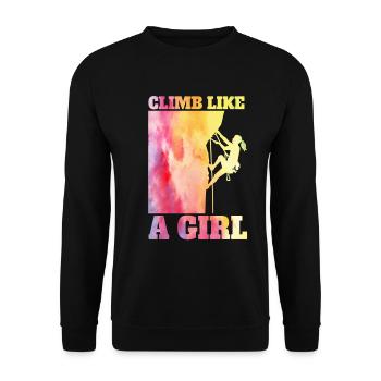 Grimpeur Escalade Montagne - Sweat-shirt Unisexe - noir - Devant - Alina (178cm) & Michal (187cm)