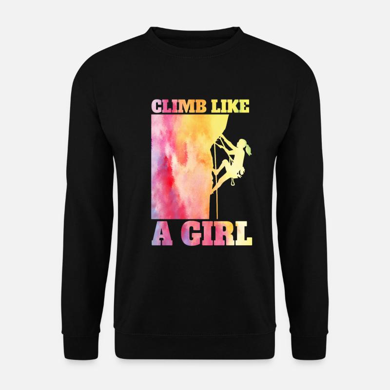 Rock Kletterer Klettern Berg - Unisex Pullover - Schwarz