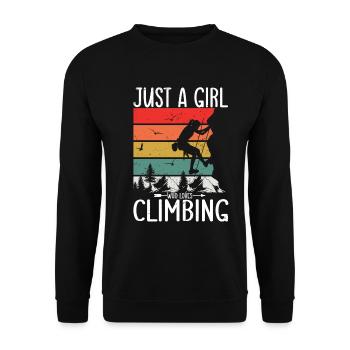 Grimpeur Escalade Montagne - Sweat-shirt Unisexe - noir - Devant - Alina (178cm) & Michal (187cm)