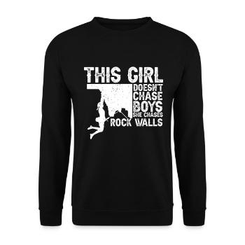 Grimpeur Escalade Montagne - Sweat-shirt Unisexe - noir - Devant - Alina (178cm) & Michal (187cm)