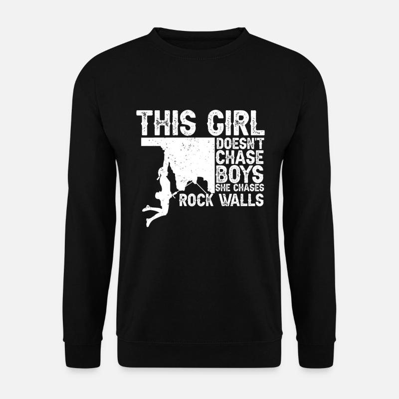 Rock Kletterer Klettern Berg - Unisex Pullover - Schwarz