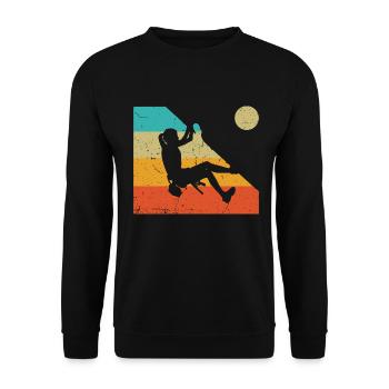 Grimpeur Escalade Montagne - Sweat-shirt Unisexe - noir - Devant - Alina (178cm) & Michal (187cm)