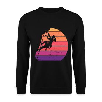Grimpeur Escalade Montagne - Sweat-shirt Unisexe - noir - Devant - Alina (178cm) & Michal (187cm)