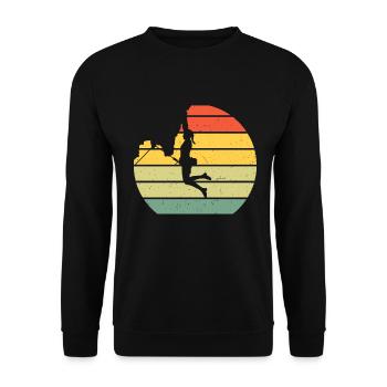 Grimpeur Escalade Montagne - Sweat-shirt Unisexe - noir - Devant - Alina (178cm) & Michal (187cm)
