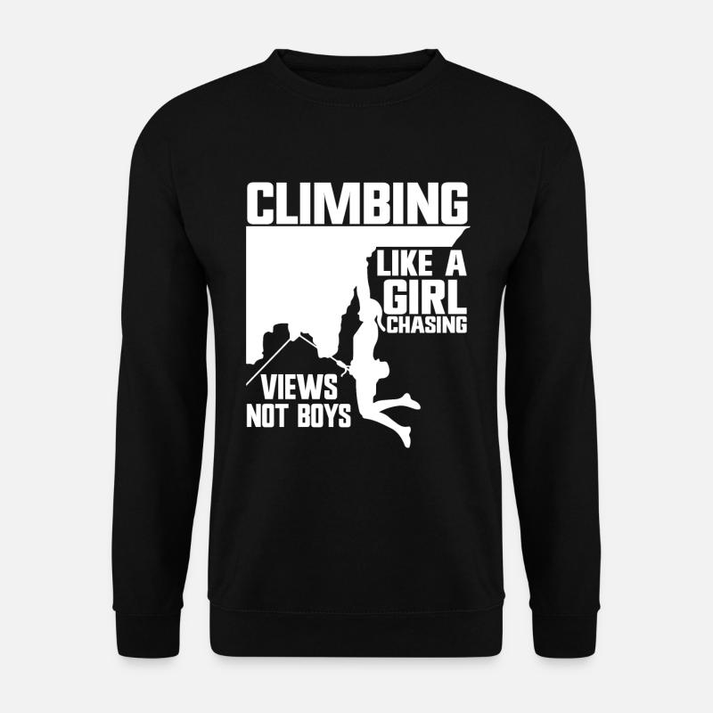 Rock Climber Climbing Mountain - Unisex Sweatshirt - black