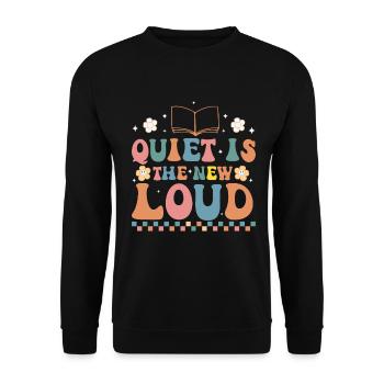 Groovy Reading Librarian Funny Library - Unisex Sweatshirt - black - Front - Alina (178cm) & Michal (187cm)