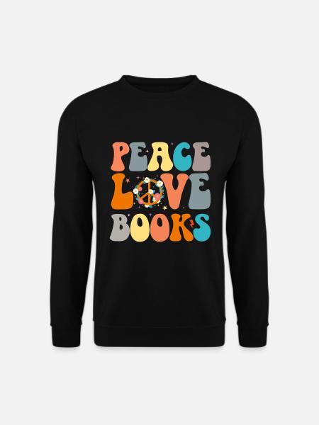 Groovy Reading Librarian Funny Library - Unisex Sweatshirt - black