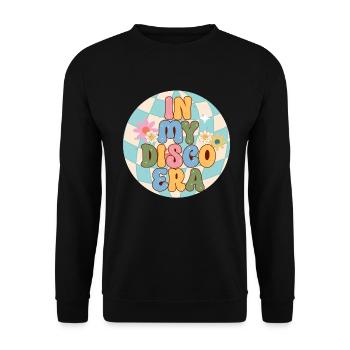 Disco Groovy Hippie 70s 80s Vintage Seventies - Unisex Sweatshirt - black - Front - Alina (178cm) & Michal (187cm)