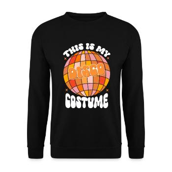 Disco Groovy Hippie des années 70 des années 80 Vintage Seventies - Sweat-shirt Unisexe - noir - Devant - Alina (178cm) & Michal (187cm)