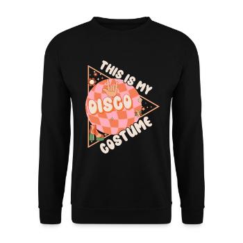 Disco Groovy Hippie 70s 80s Vintage Seventies - Unisex Sweatshirt - black - Front - Alina (178cm) & Michal (187cm)