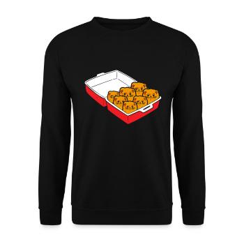 Kitten Nuggets Cute Fast Food Cat Food - Unisex Sweatshirt - black - Front - Alina (178cm) & Michal (187cm)