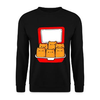Kitten Nuggets Cute Fast Food Cat Food - Unisex Sweatshirt - black - Front - Alina (178cm) & Michal (187cm)