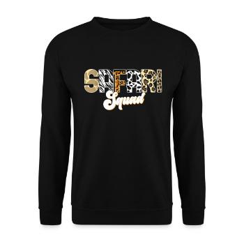 African Safari Zoo Safari Animal Pattern Print - Unisex Sweatshirt - black - Front - Alina (178cm) & Michal (187cm)