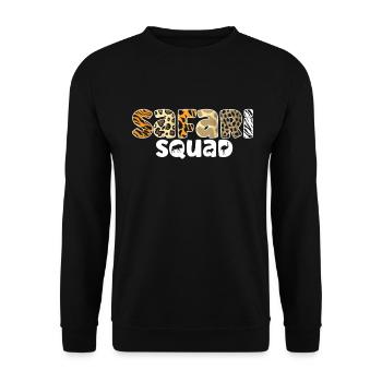 African Safari Zoo Safari Animal Pattern Print - Unisex Sweatshirt - black - Front - Alina (178cm) & Michal (187cm)