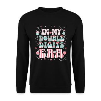 Décoration d’anniversaire à deux chiffres filles 10 - Sweat-shirt Unisexe - noir - Devant - Alina (178cm) & Michal (187cm)