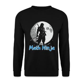 Drôle Math Ninja Mathématiques Geek Nombres - Sweat-shirt Unisexe - noir - Devant - Alina (178cm) & Michal (187cm)