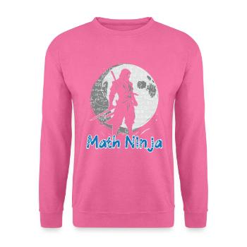 Drôle Math Ninja Mathématiques Geek Nombres - Sweat-shirt Unisexe - rose - Devant