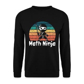 Drôle Math Ninja Mathématiques Geek Nombres - Sweat-shirt Unisexe - noir - Devant - Alina (178cm) & Michal (187cm)