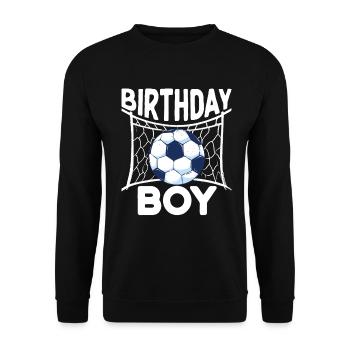 Geburtstagsbuldenfußballspieler Bday Team Party - Unisex Pullover - Schwarz - Vorne - Alina (178cm) & Michal (187cm)