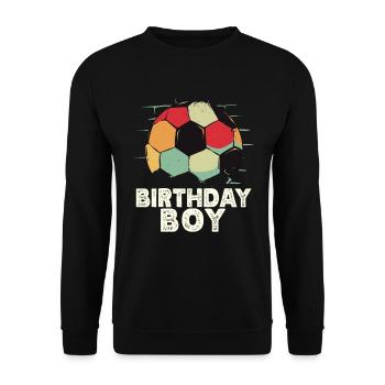 Geburtstagsbuldenfußballspieler Bday Team Party - Unisex Pullover - Schwarz - Vorne - Alina (178cm) & Michal (187cm)