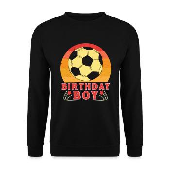 Geburtstagsbuldenfußballspieler Bday Team Party - Unisex Pullover - Schwarz - Vorne - Alina (178cm) & Michal (187cm)