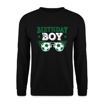 Geburtstagsbuldenfußballspieler Bday Team Party - Unisex Pullover - Schwarz - Vorne - Alina (178cm) & Michal (187cm)