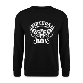 Geburtstagsbuldenfußballspieler Bday Team Party - Unisex Pullover - Schwarz - Vorne - Alina (178cm) & Michal (187cm)