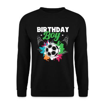 Geburtstagsbuldenfußballspieler Bday Team Party - Unisex Pullover - Schwarz - Vorne - Alina (178cm) & Michal (187cm)