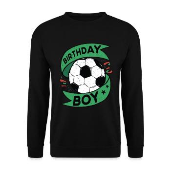 Geburtstagsbuldenfußballspieler Bday Team Party - Unisex Pullover - Schwarz - Vorne - Alina (178cm) & Michal (187cm)